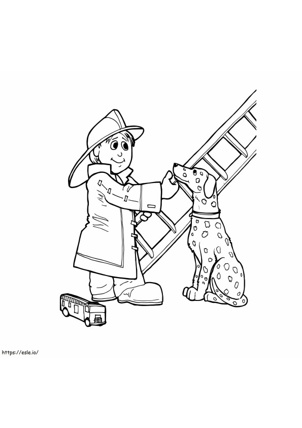 James Jones e cachorro para colorir