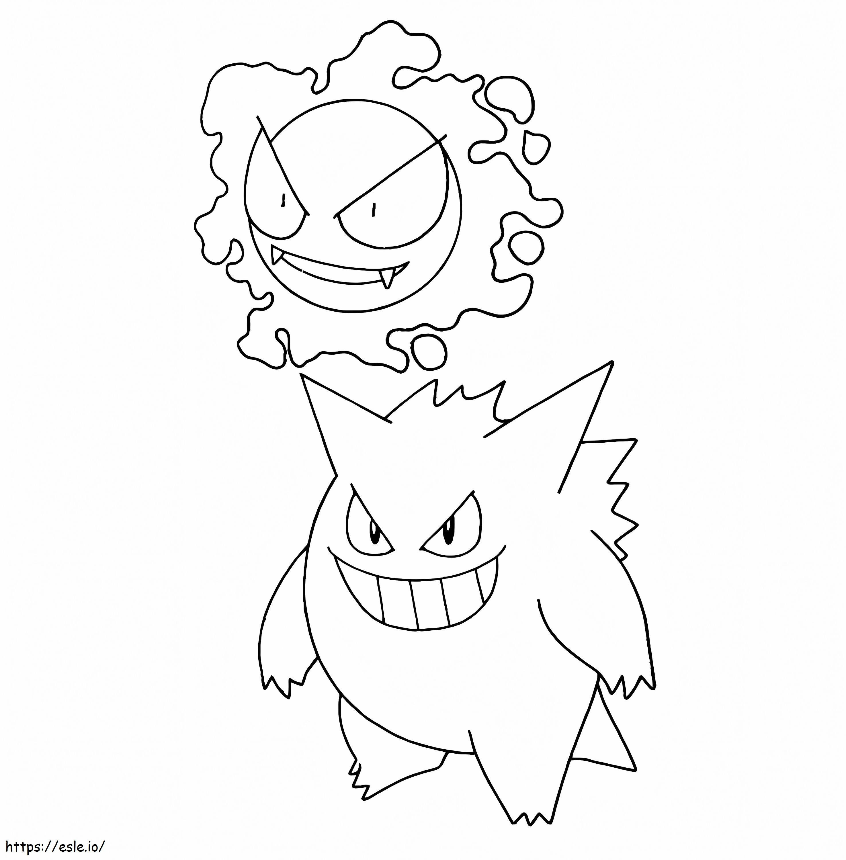 Gastly 5 coloring page