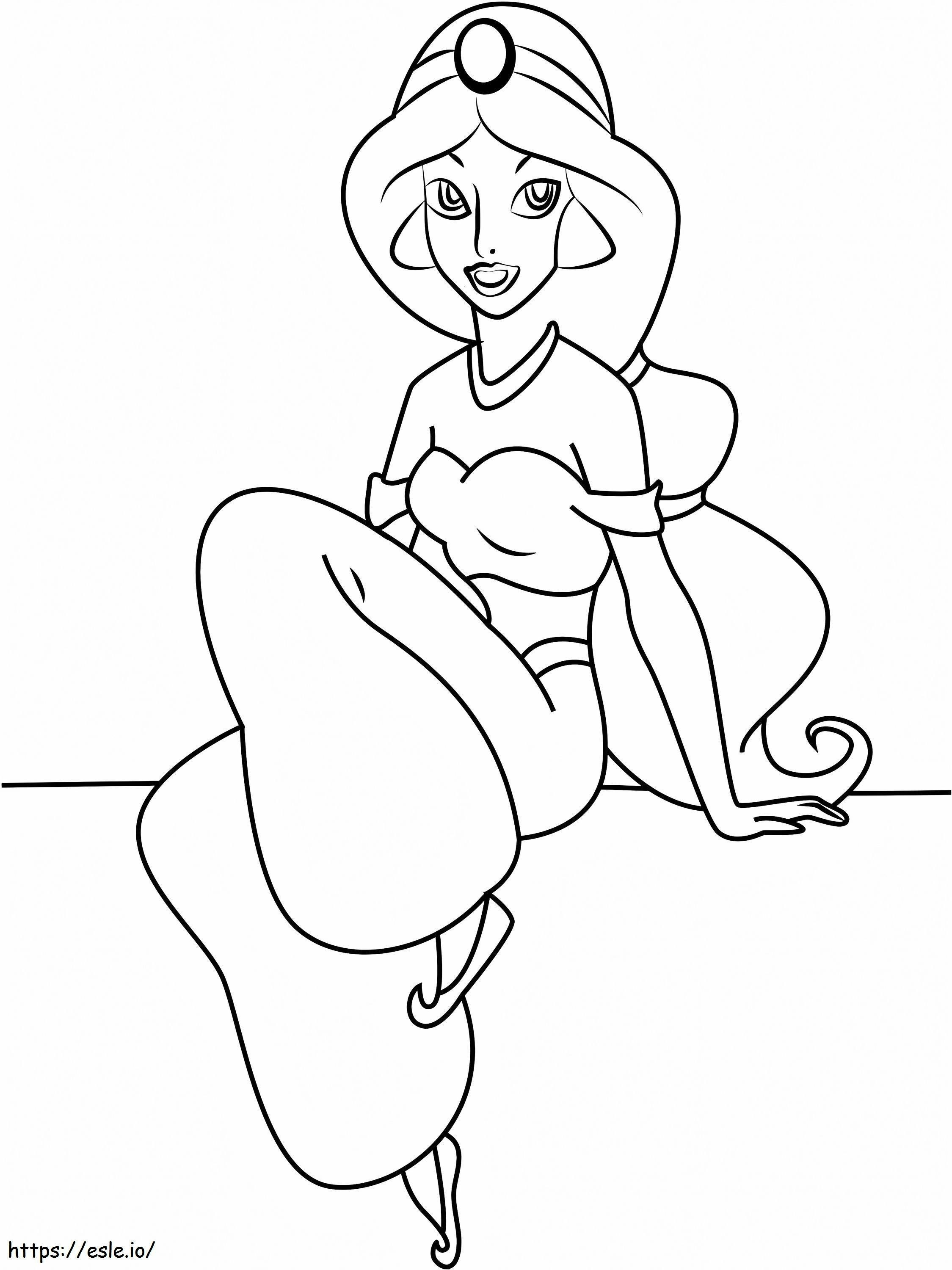 1532485455 Jasmine Sitting A4 coloring page