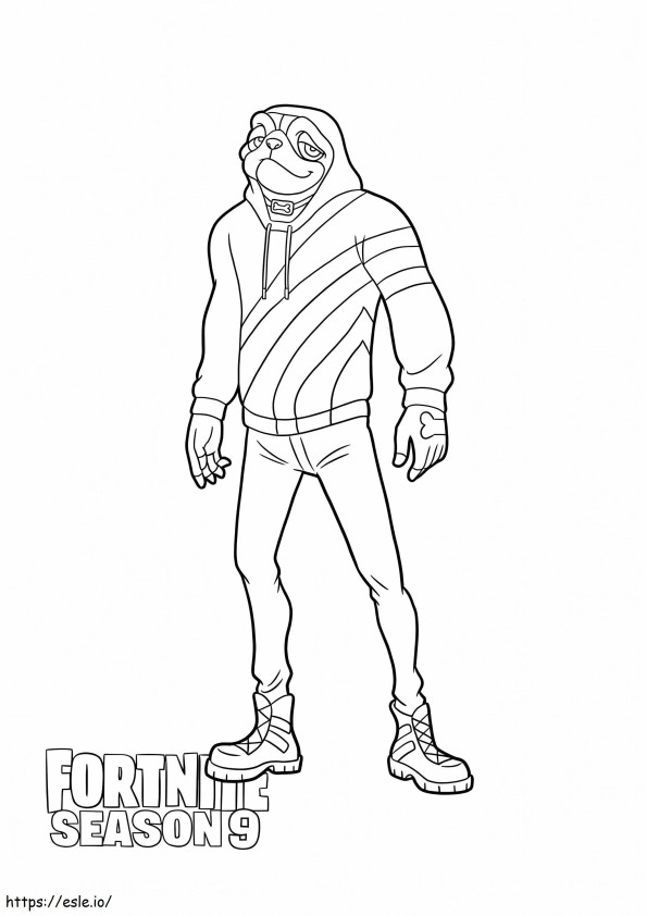 Doggo From Fortnite coloring page