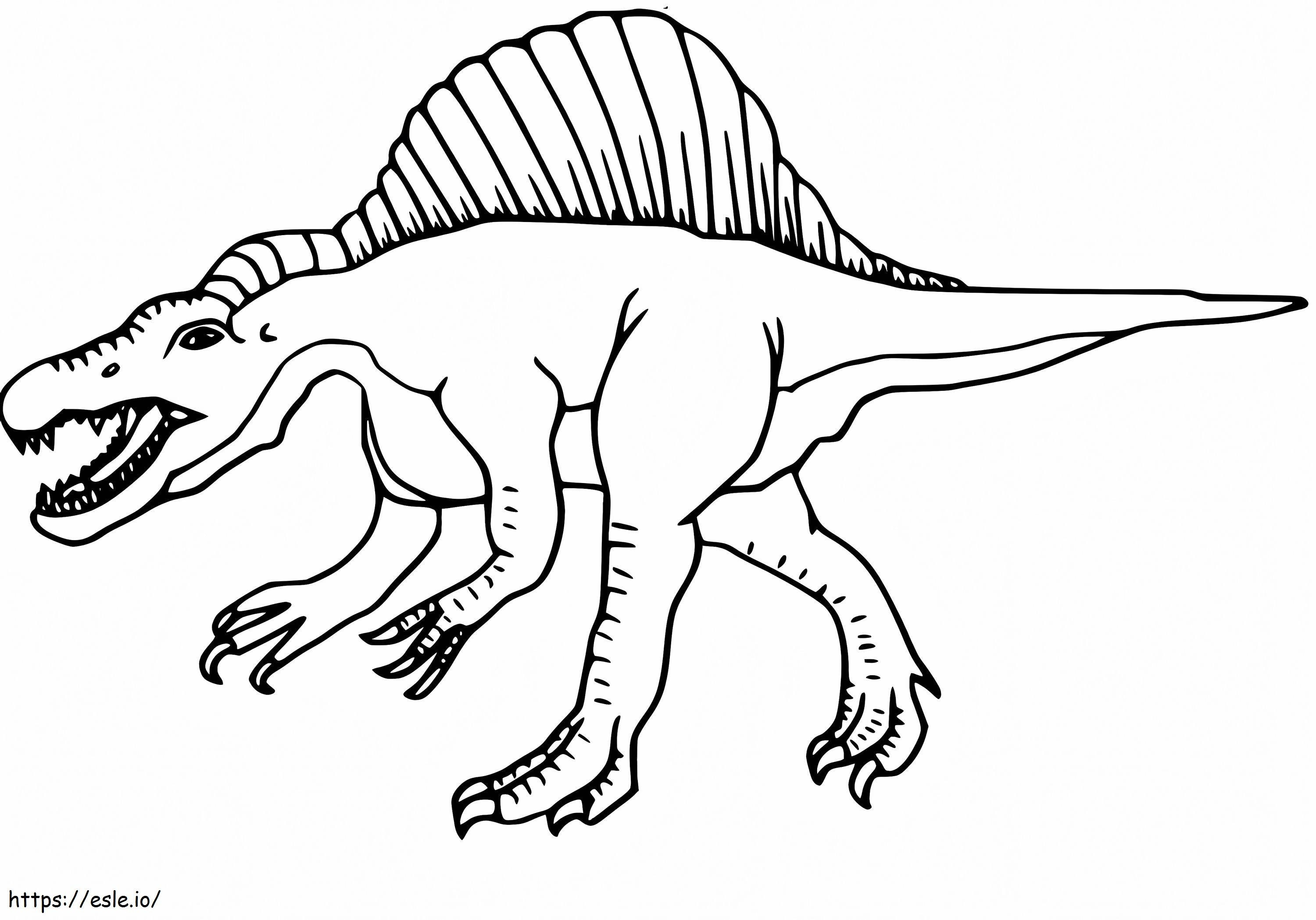 スピノサウルス 4 ぬりえ - 塗り絵
