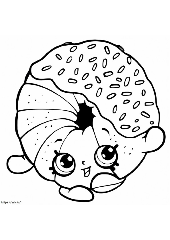 Dippy Donut Shopkin coloring page