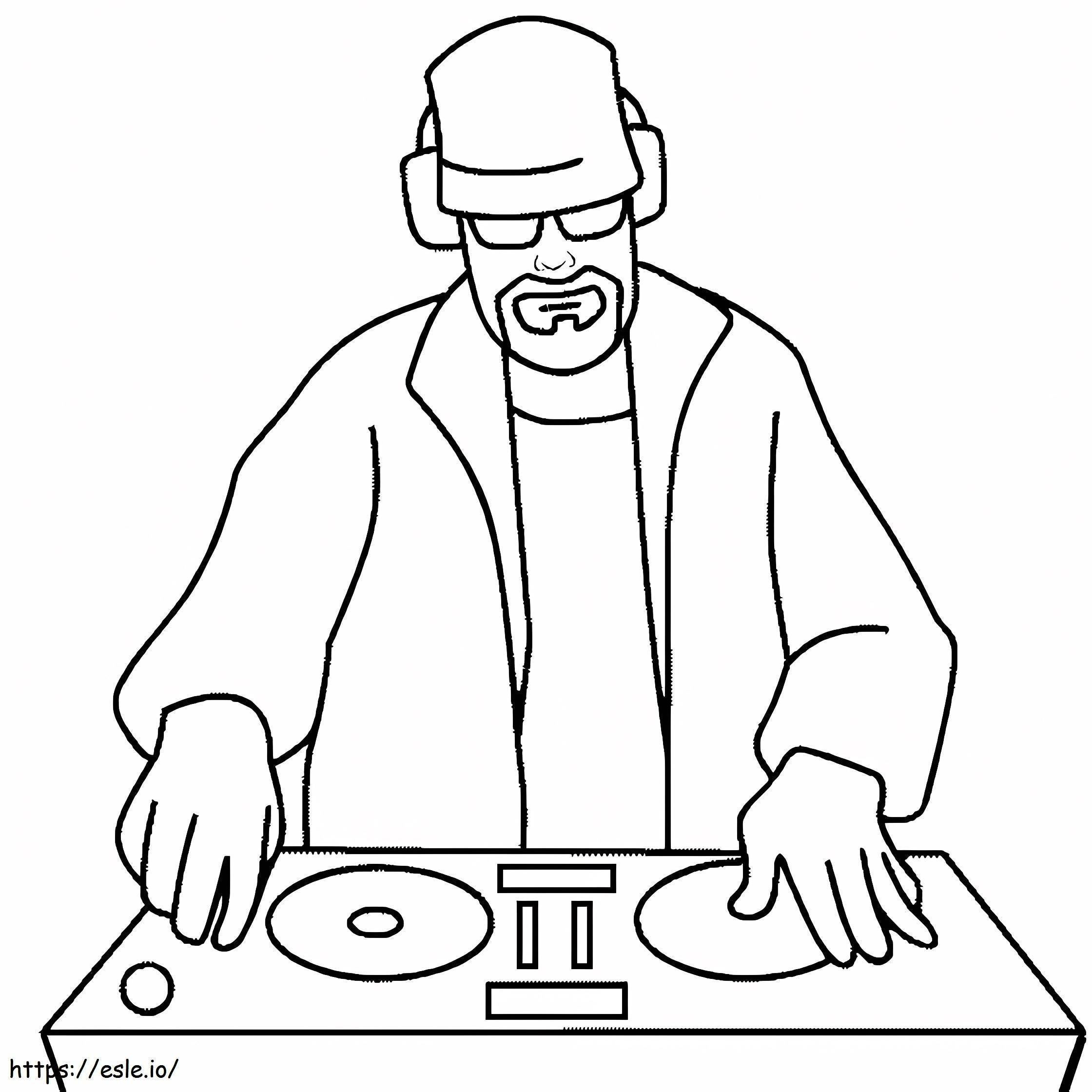 Amazing Dj coloring page