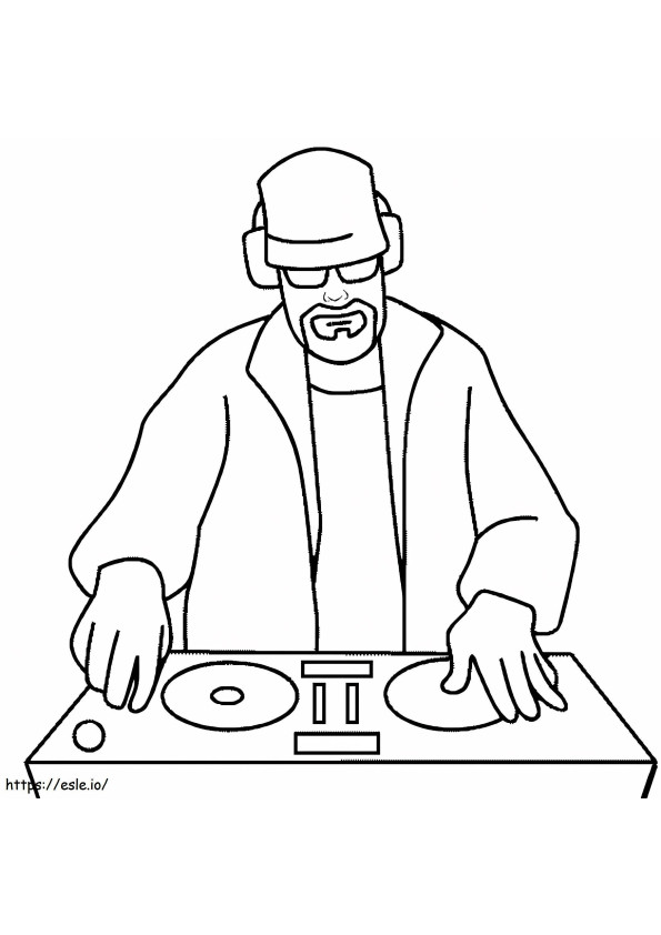 Amazing Dj coloring page