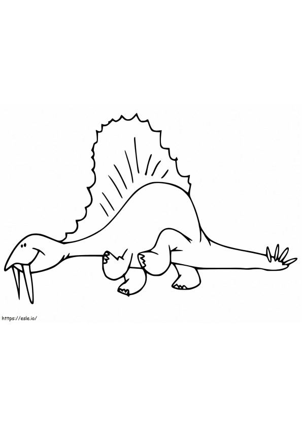 Coloriage Spinosaure drôle à imprimer dessin