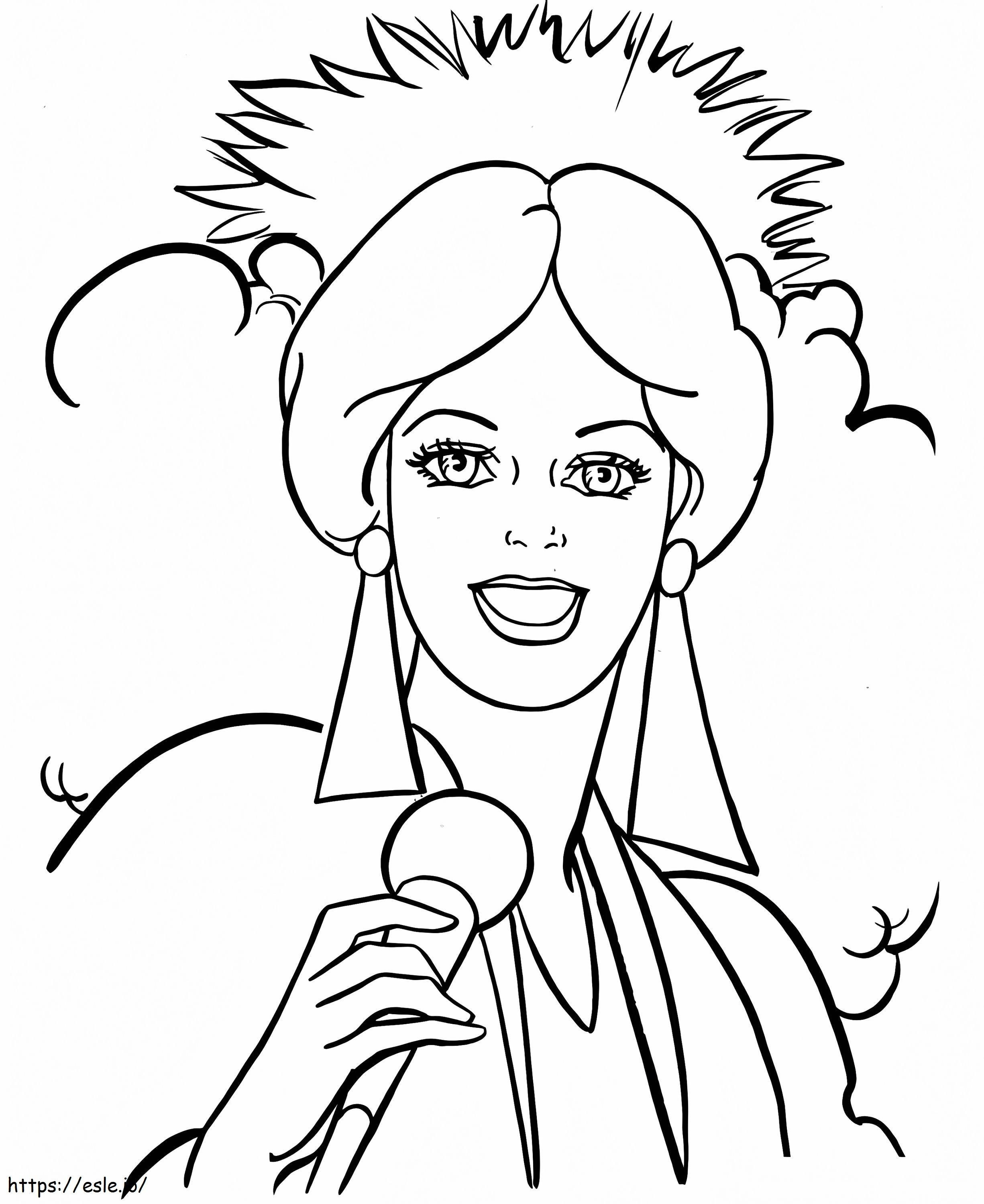 Happy Singer coloring page