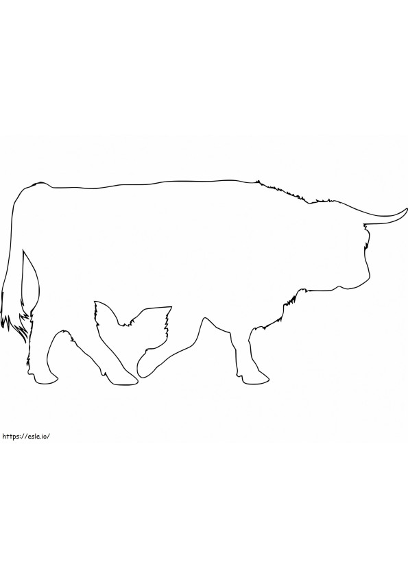 牛の輪郭 ぬりえ - 塗り絵