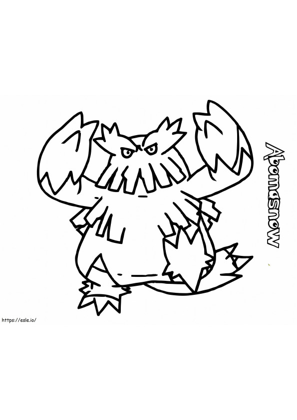 Coloriage Pokémon Abomasnow à imprimer dessin