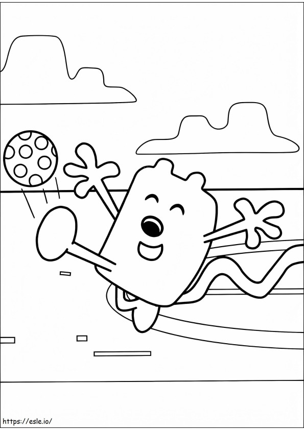 Wubbzy Playing Soccer coloring page