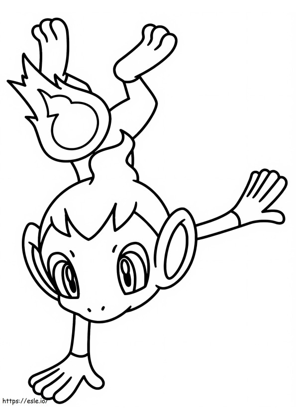 Printable Chimchar coloring page