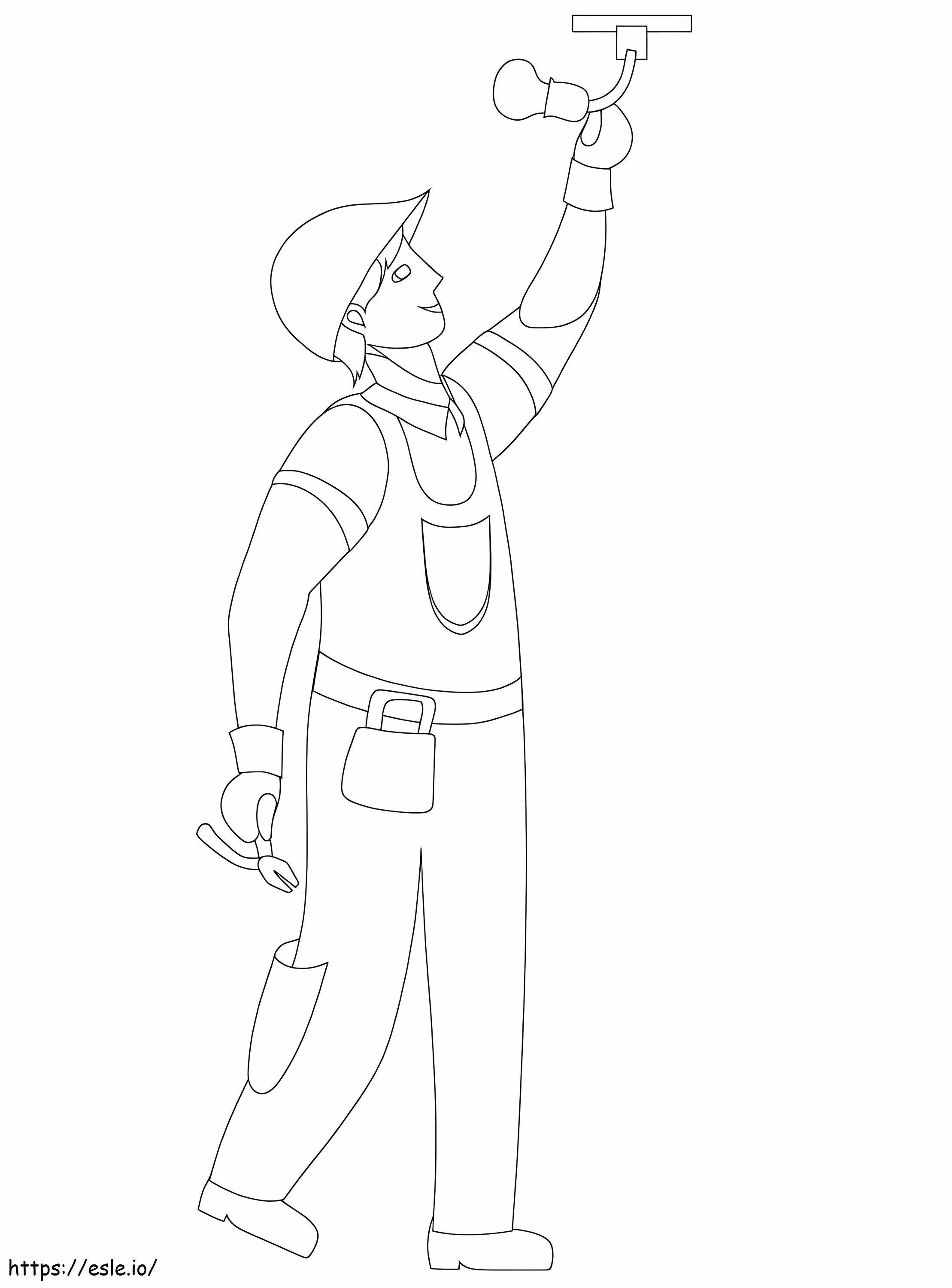 Electrician 5 coloring page