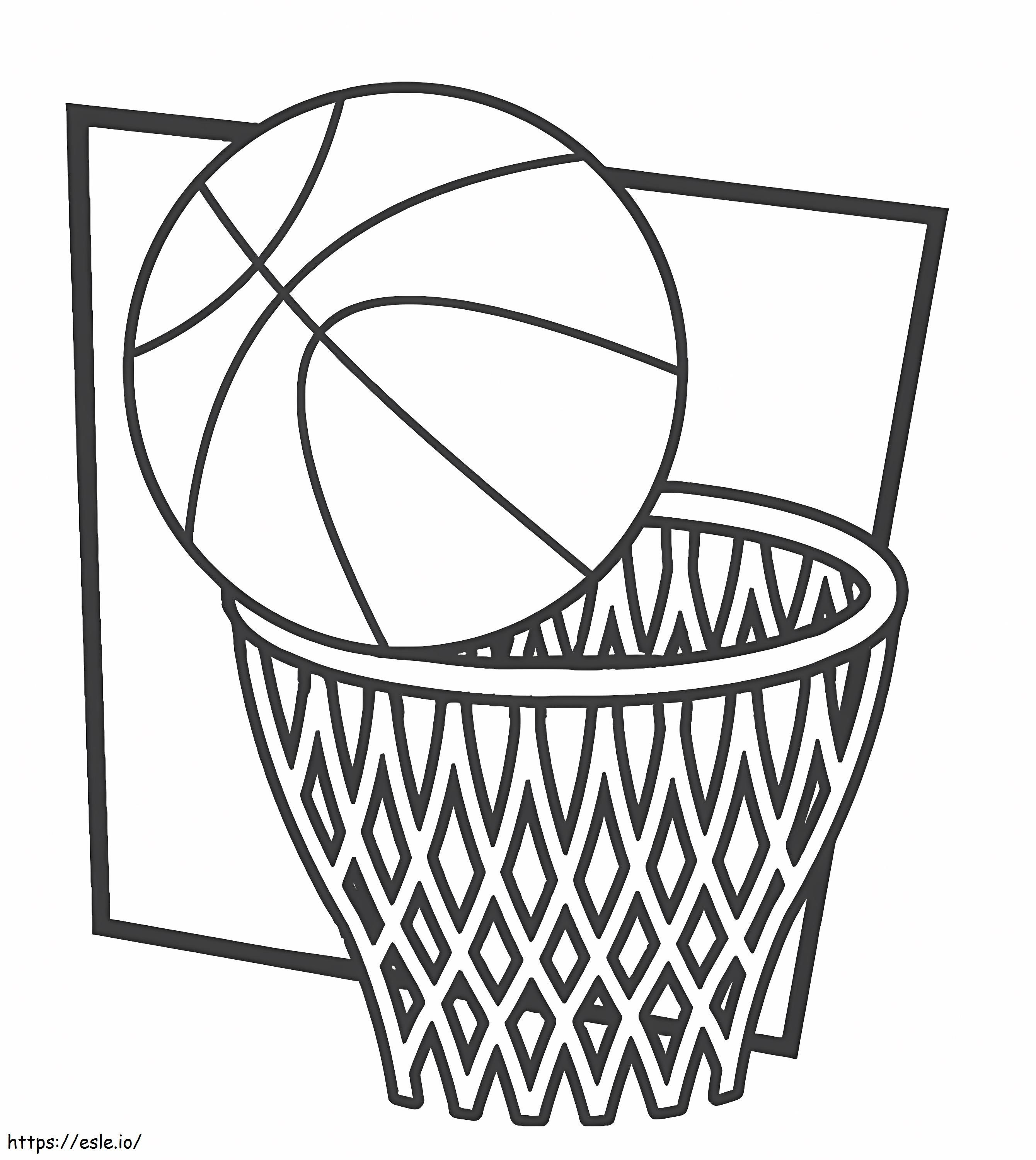 Basketbalbal om te kleuren kleurplaat kleurplaat