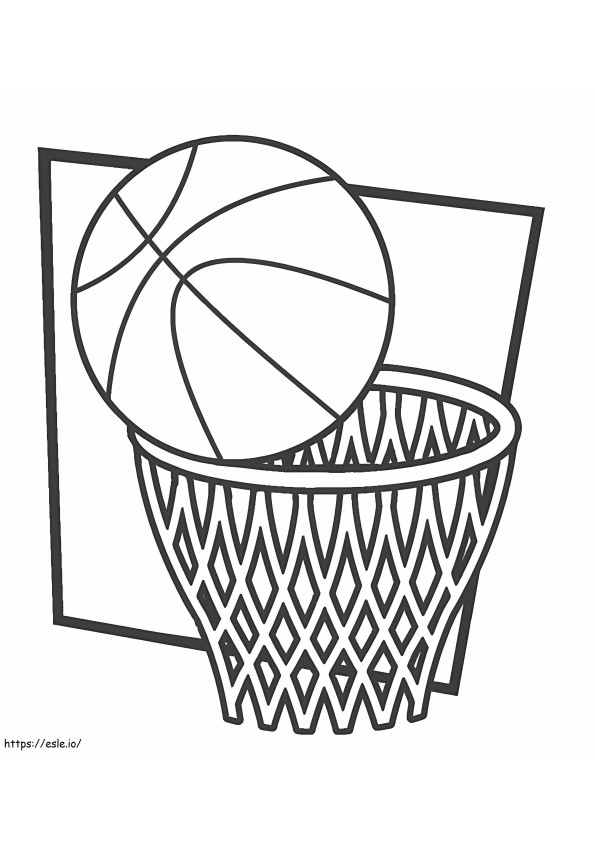 バスケットボール ボールに色を付ける ぬりえ - 塗り絵