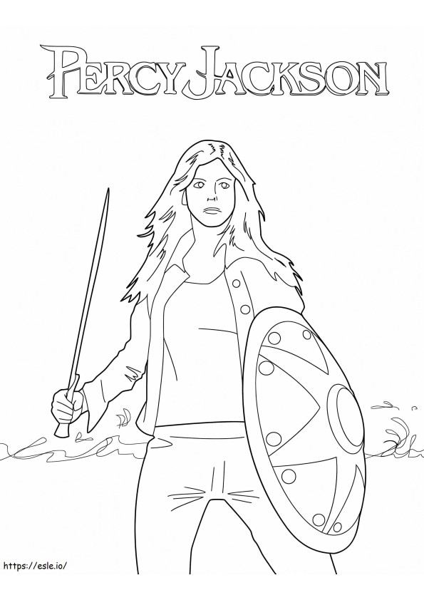 Annabeth Chase van Percy Jackson kleurplaat kleurplaat