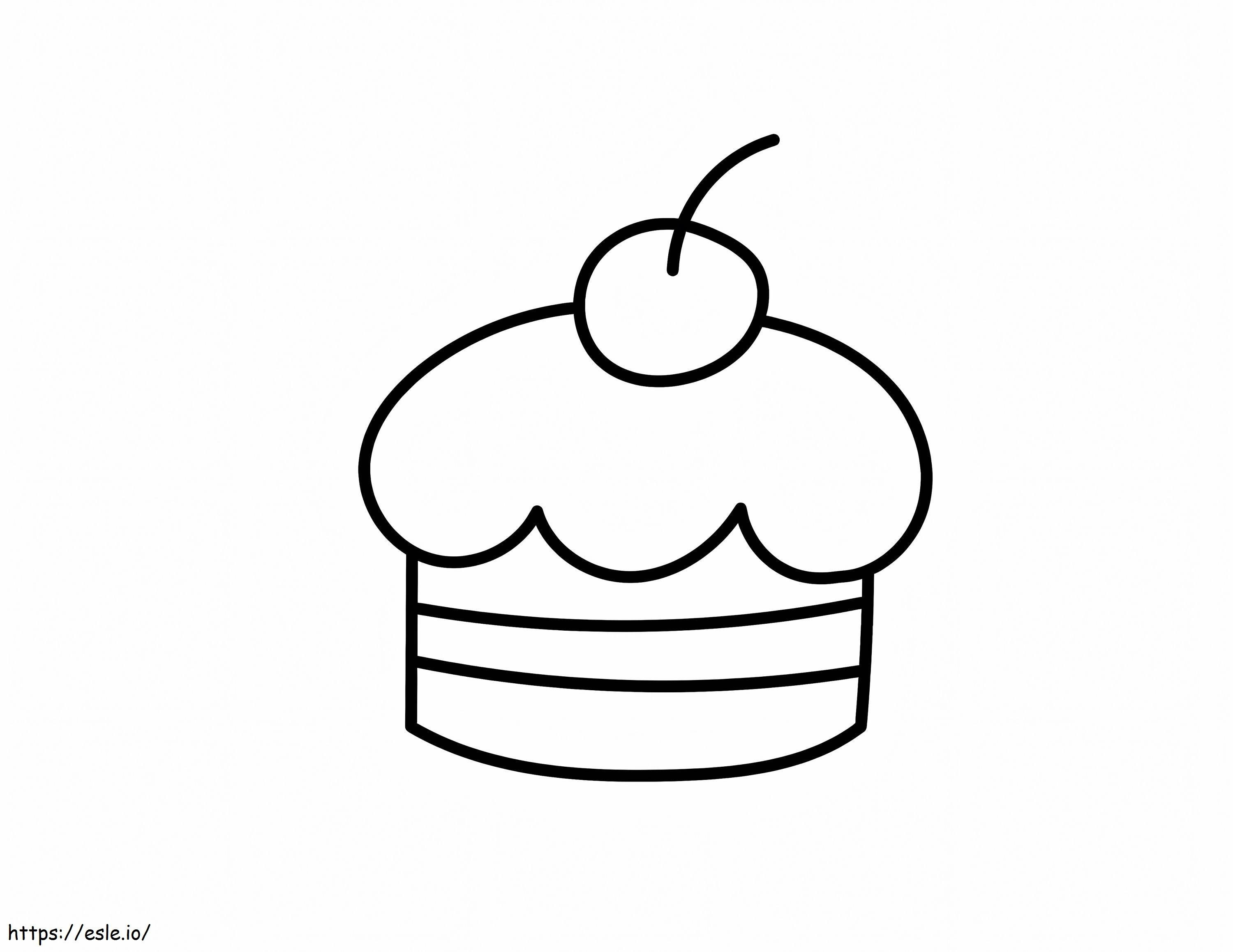 Easy Cake coloring page