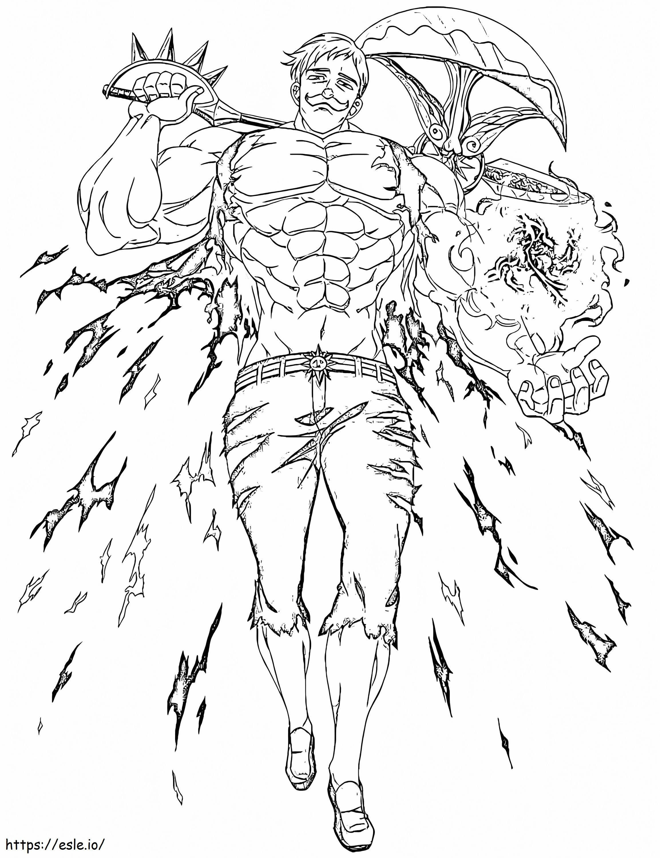 Escanor From Seven Deadly Sins coloring page