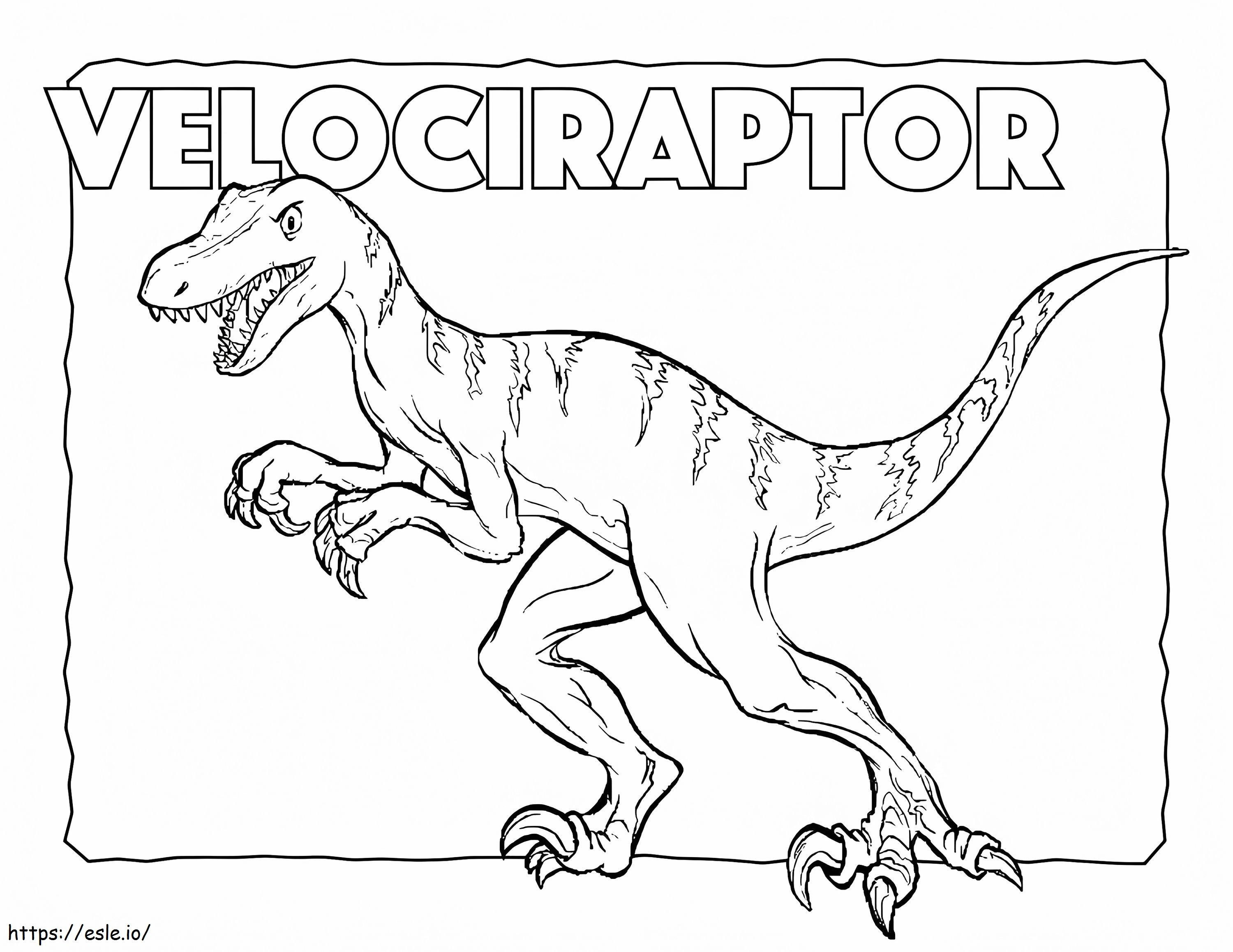 Velociraptor 8 de colorat