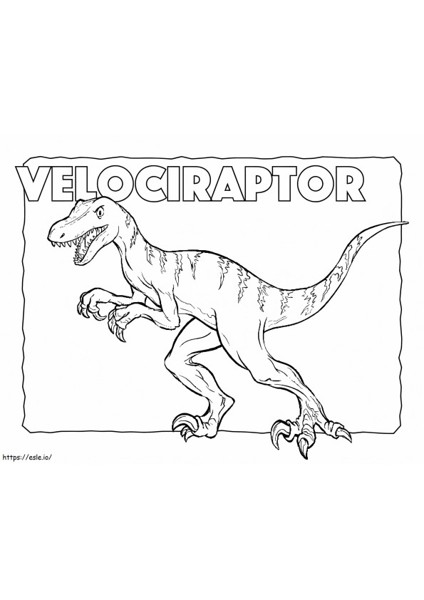 Velociraptor 8 coloring page
