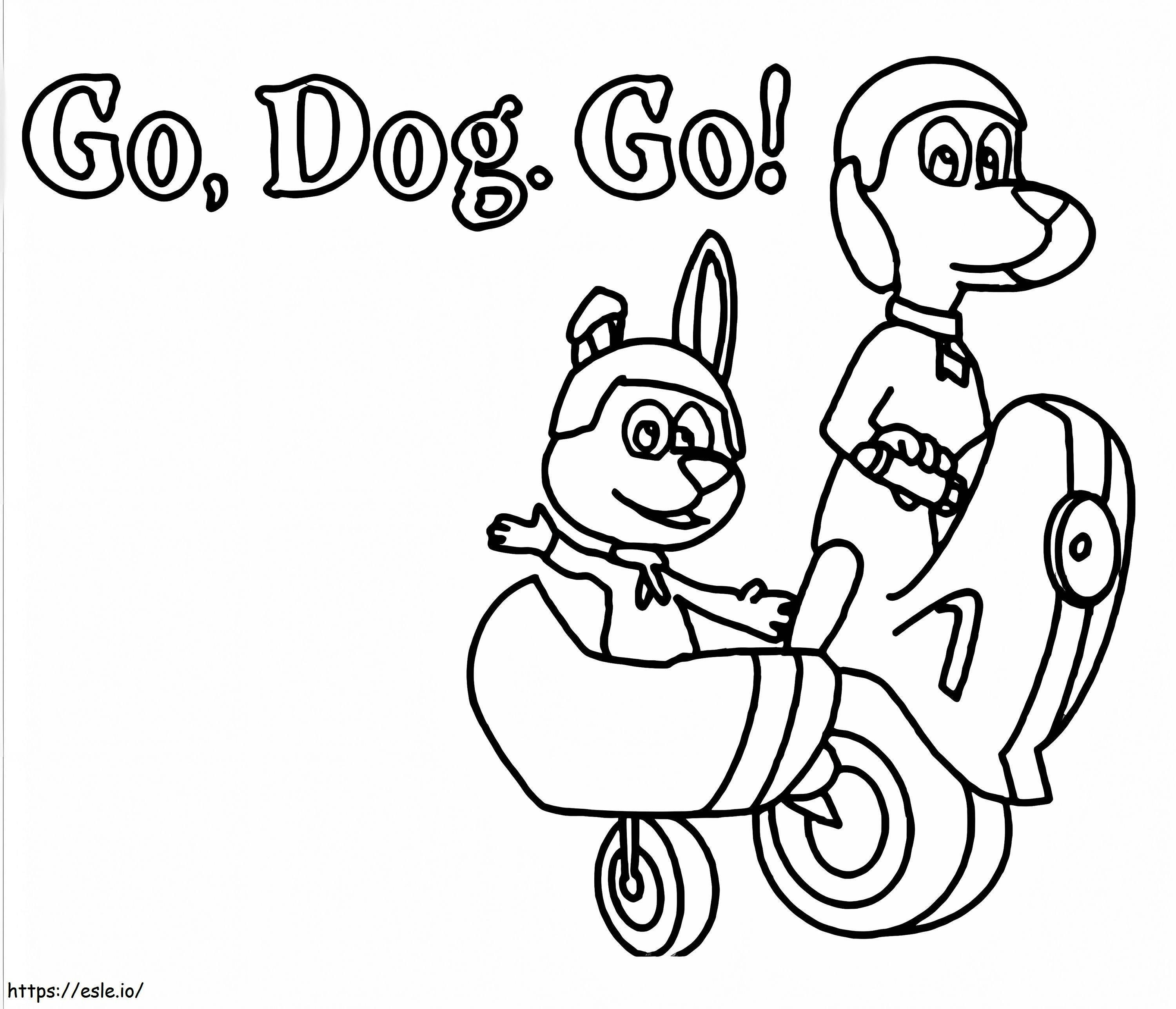 Go Dog Go 3 ausmalbilder