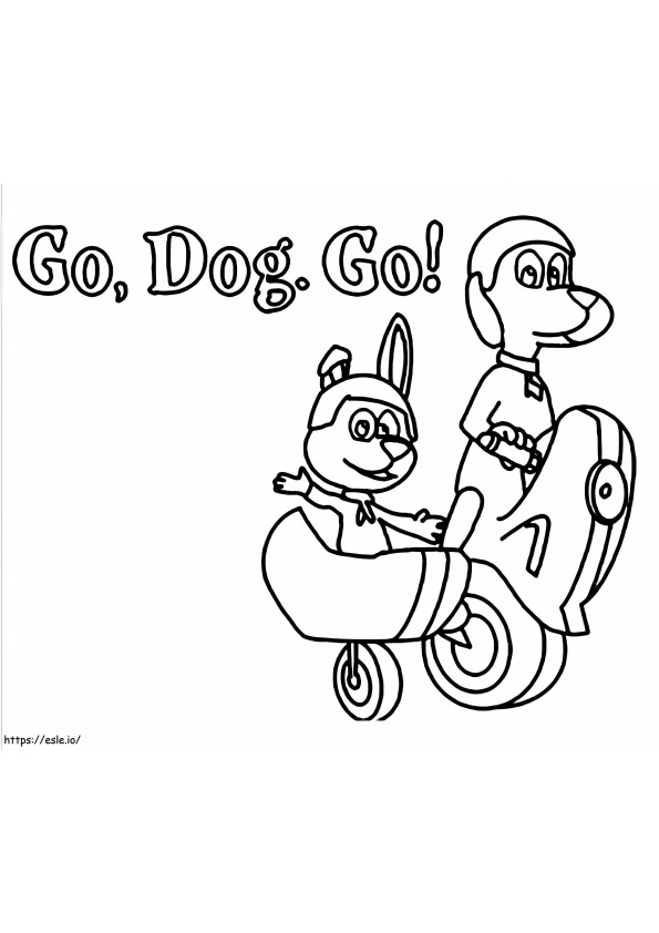 Go Dog Go 3 coloring page