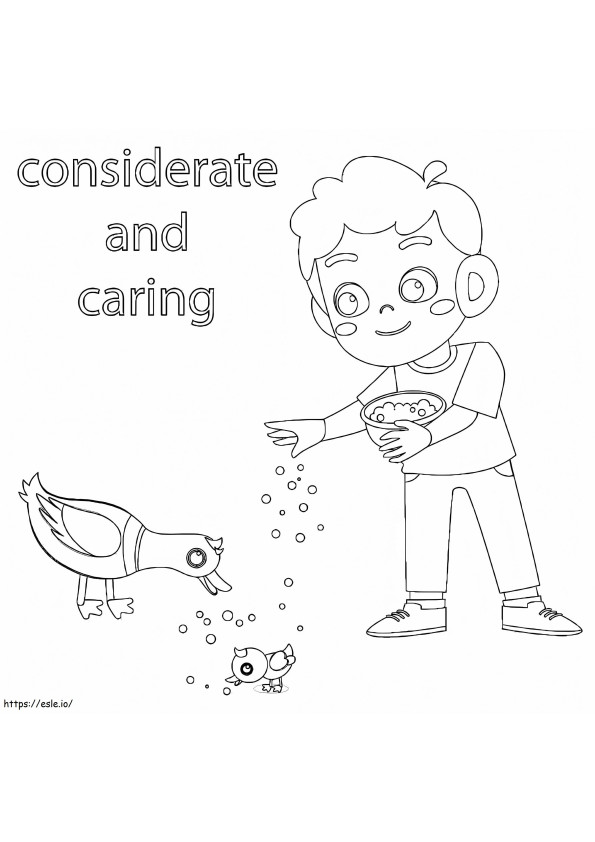 Printable Considerate And Caring coloring page