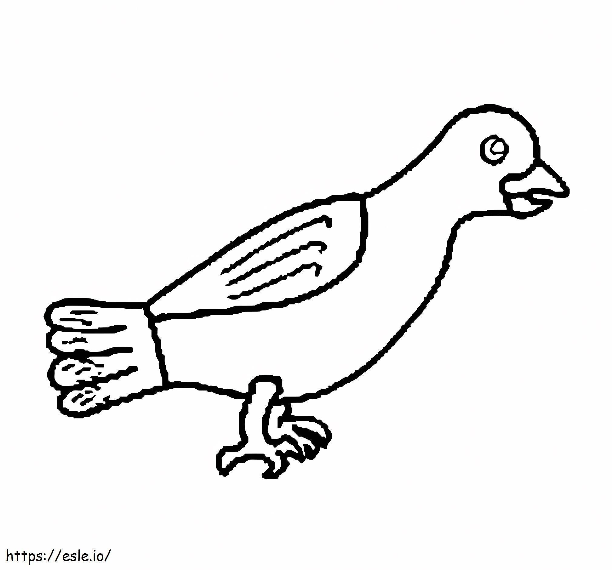 Coloriage Pigeon 13 à imprimer dessin