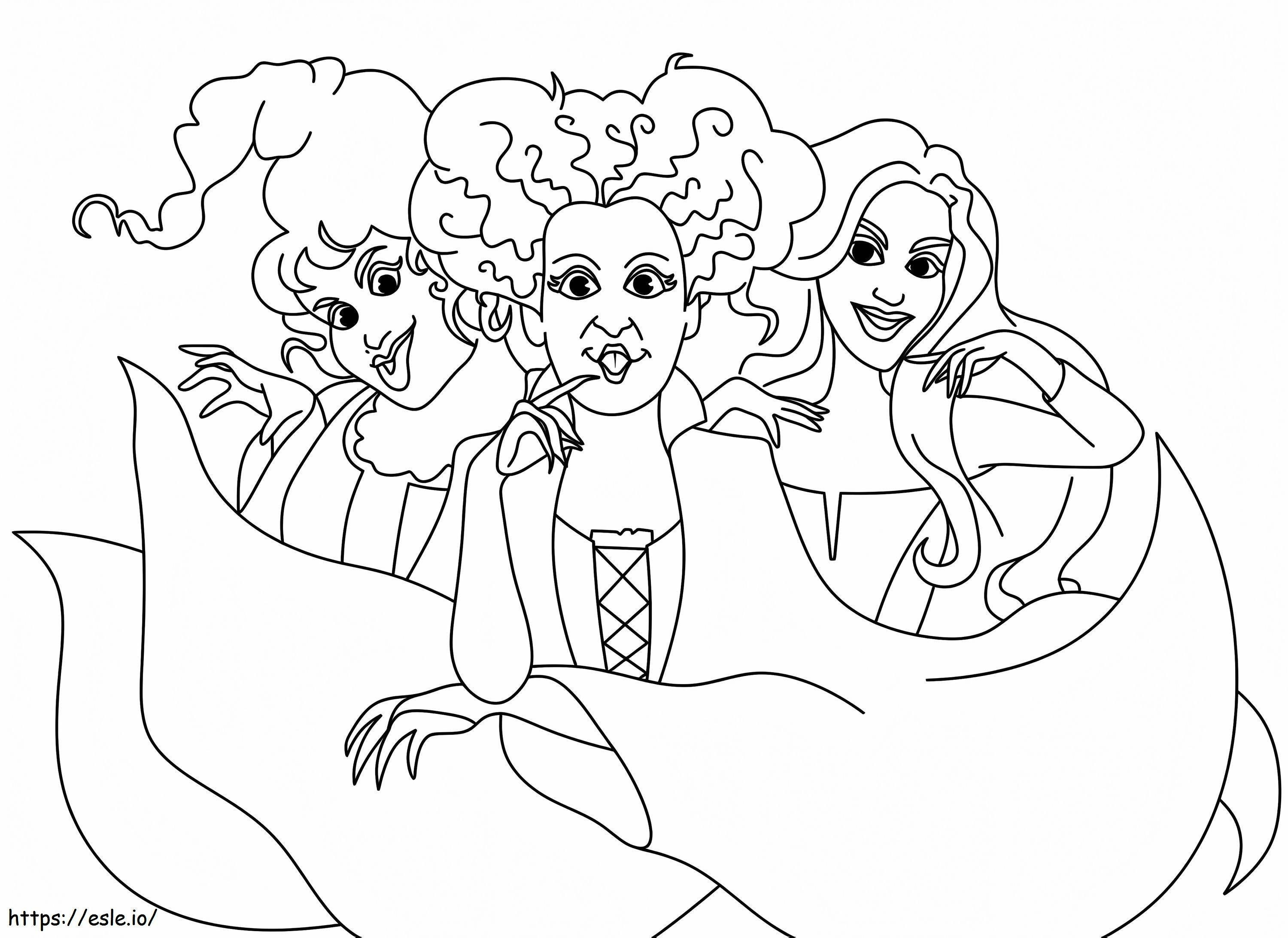 Sanderson Sisters From Hocus Pocus coloring page
