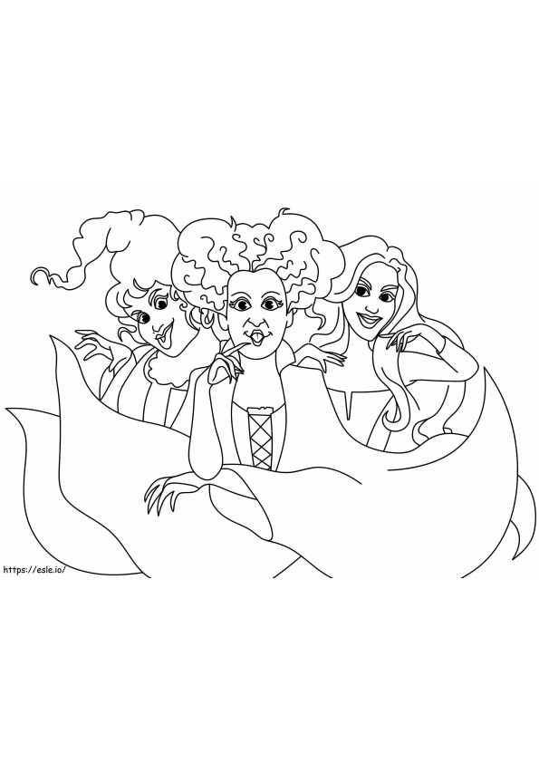 Sanderson Sisters From Hocus Pocus coloring page