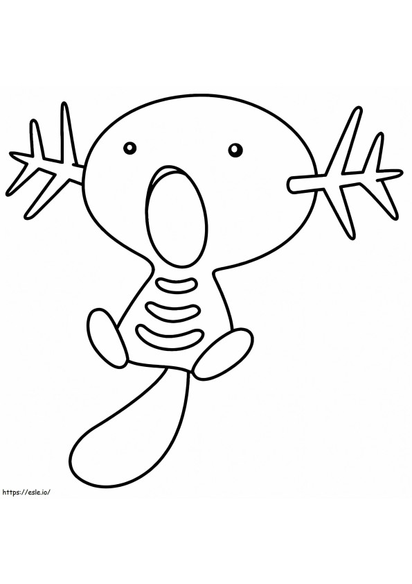 Funny Wooper coloring page