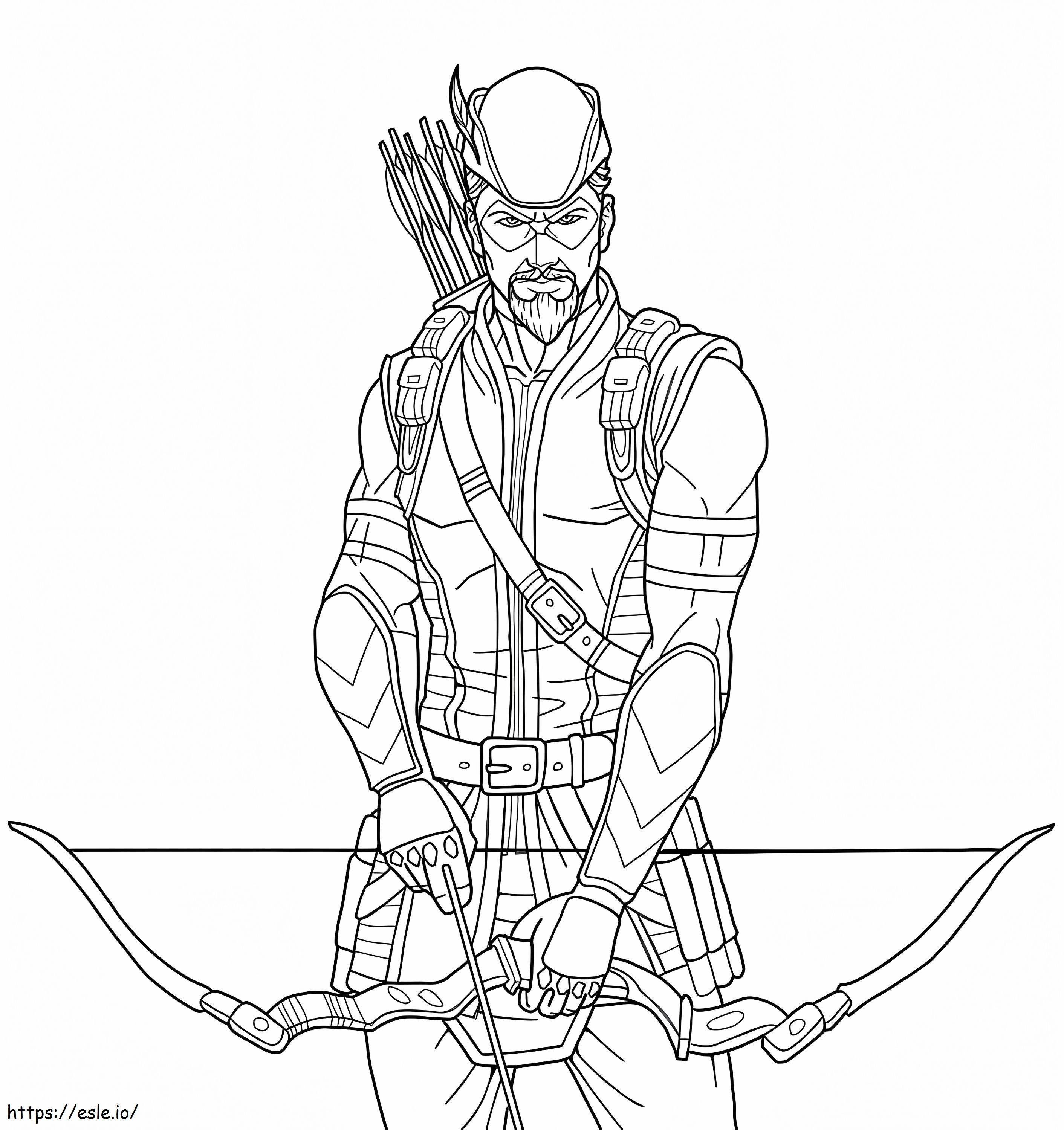 Awesome Green Arrow coloring page