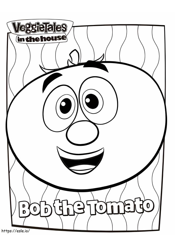 Coloriage Drôle Bob la tomate à imprimer dessin