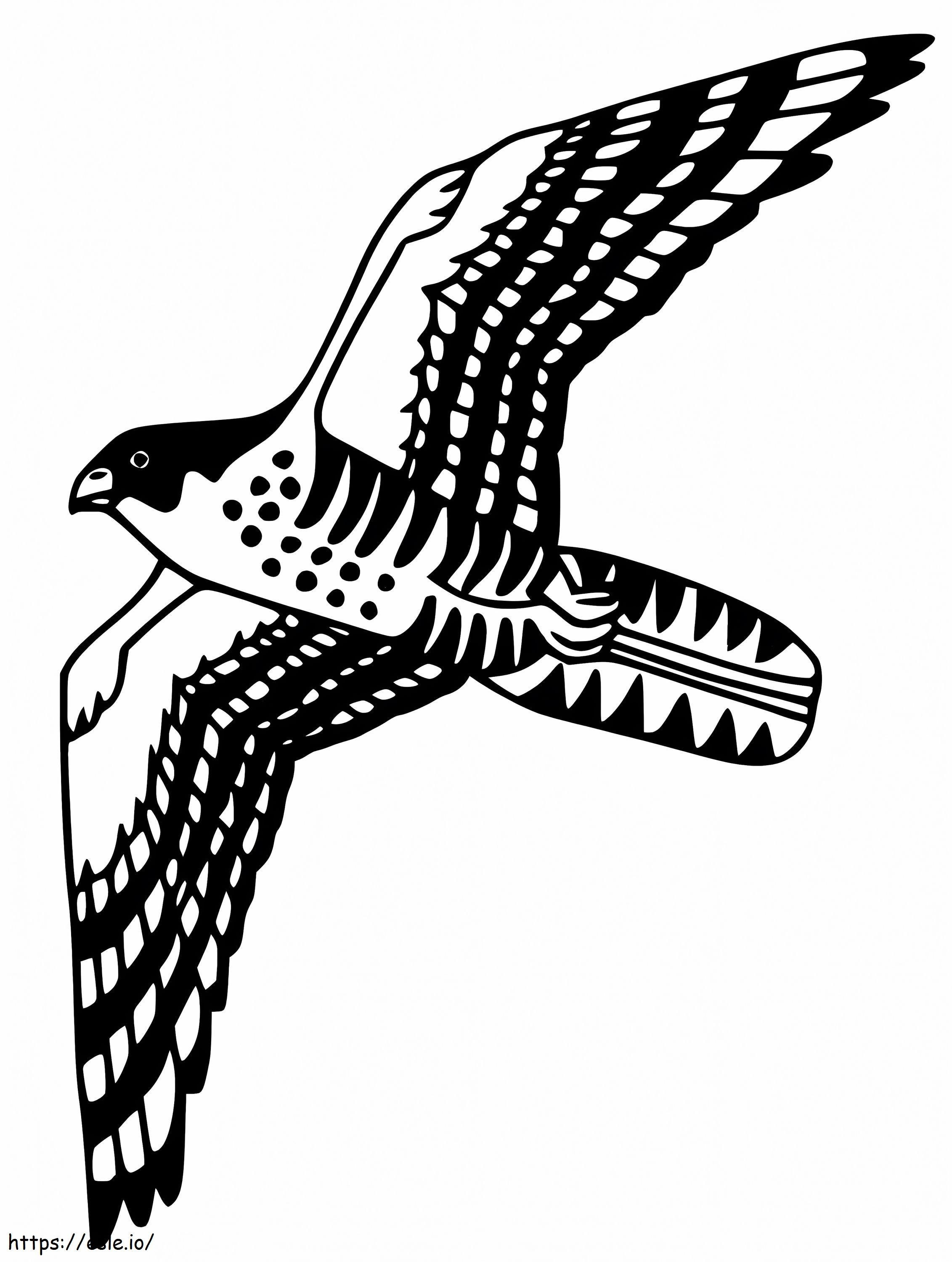 White Collared Kite Bird coloring page