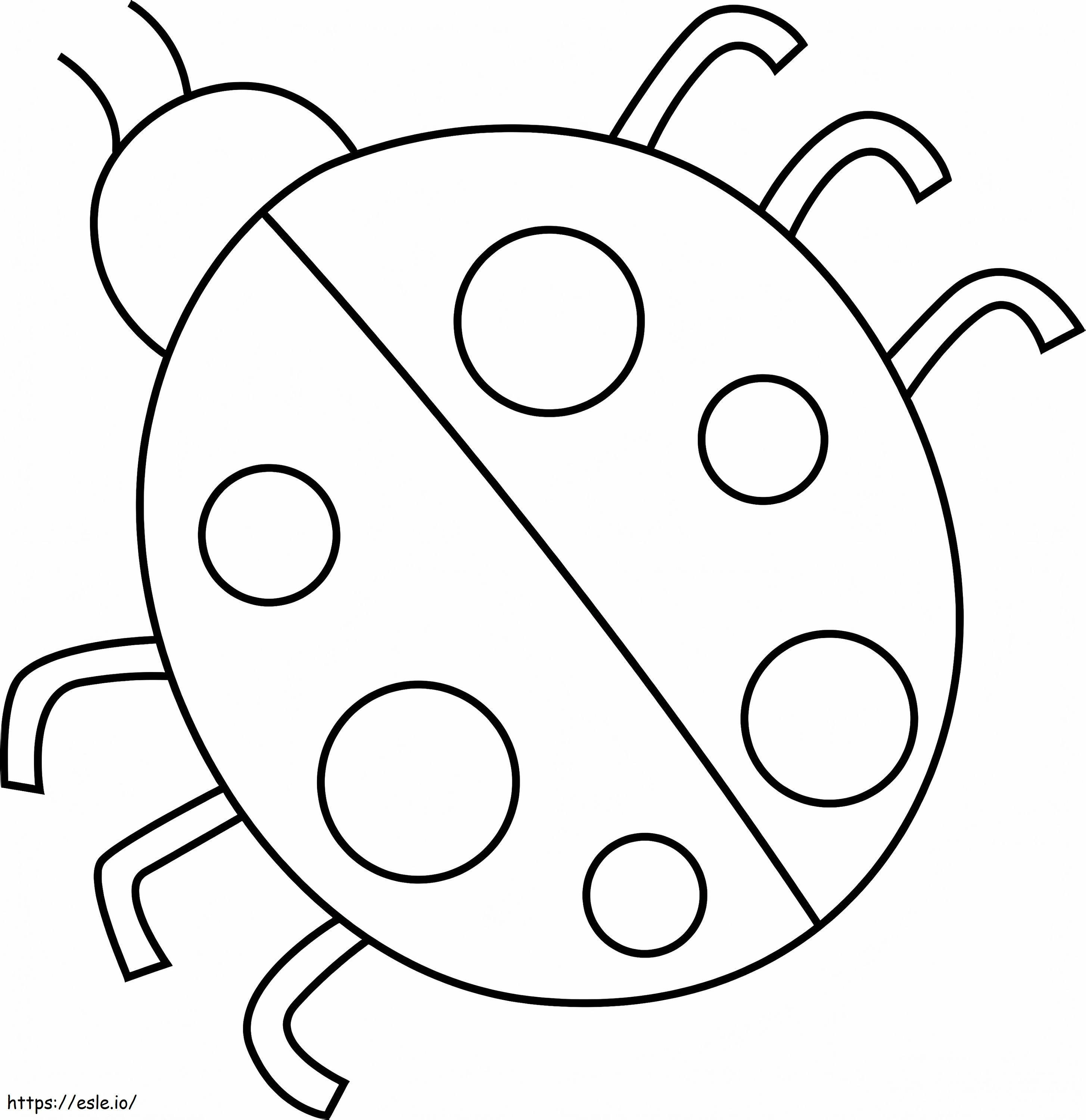Easy Ladybug coloring page