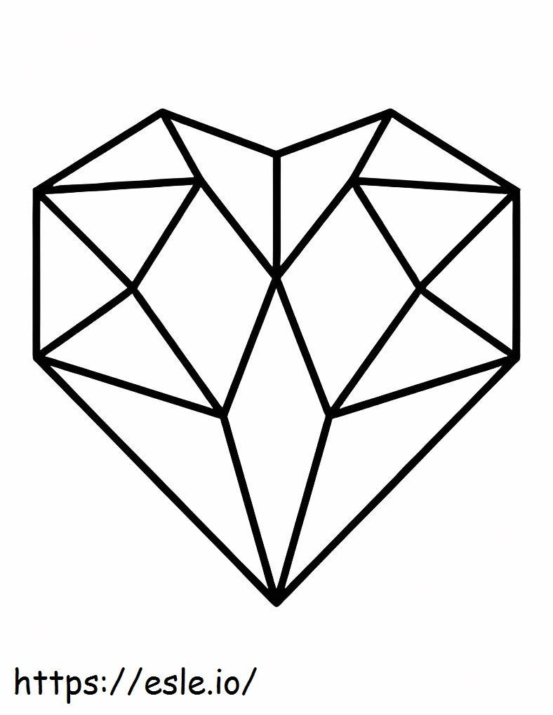 Geometric Heart coloring page