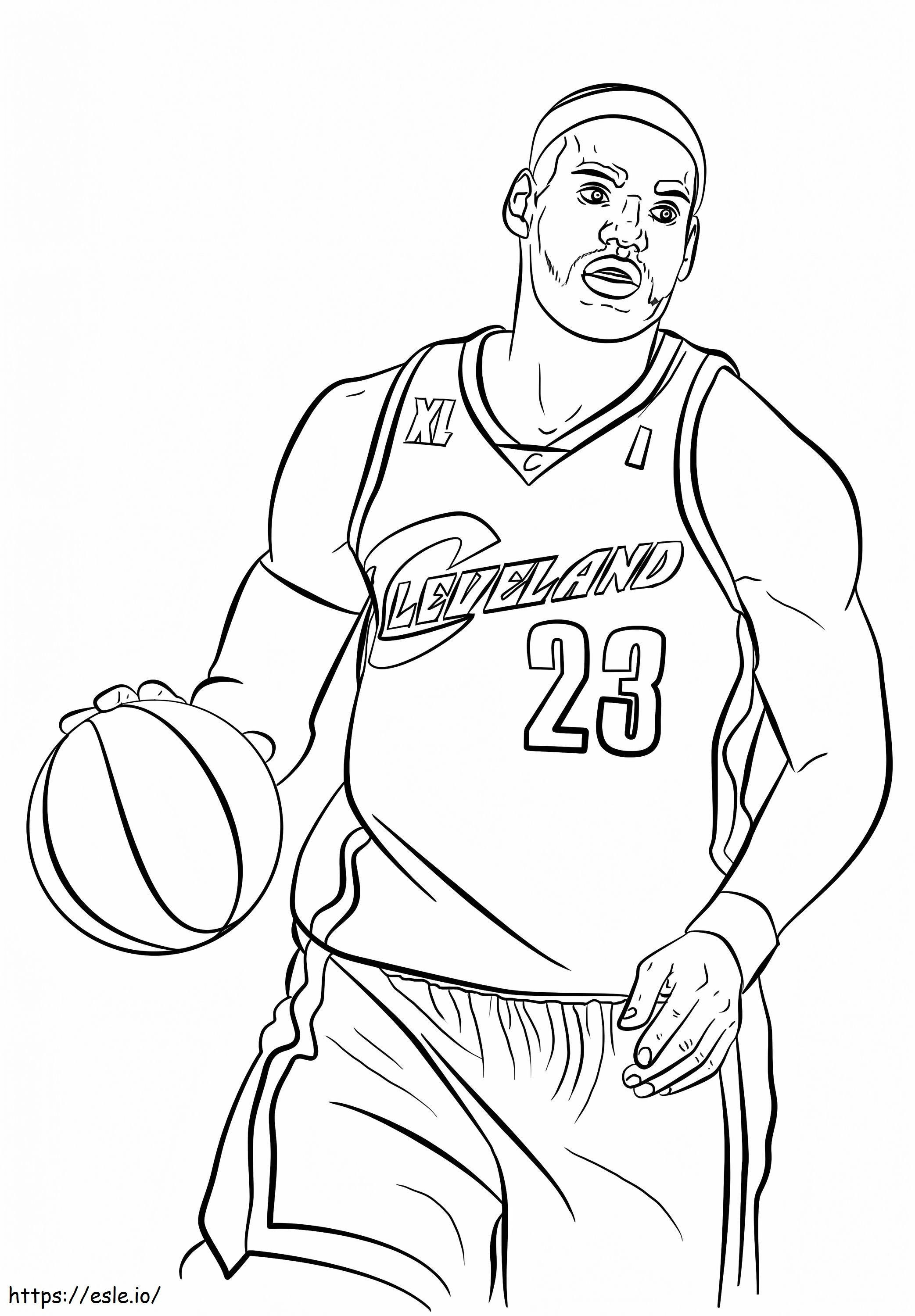 Cool LeBron James coloring page