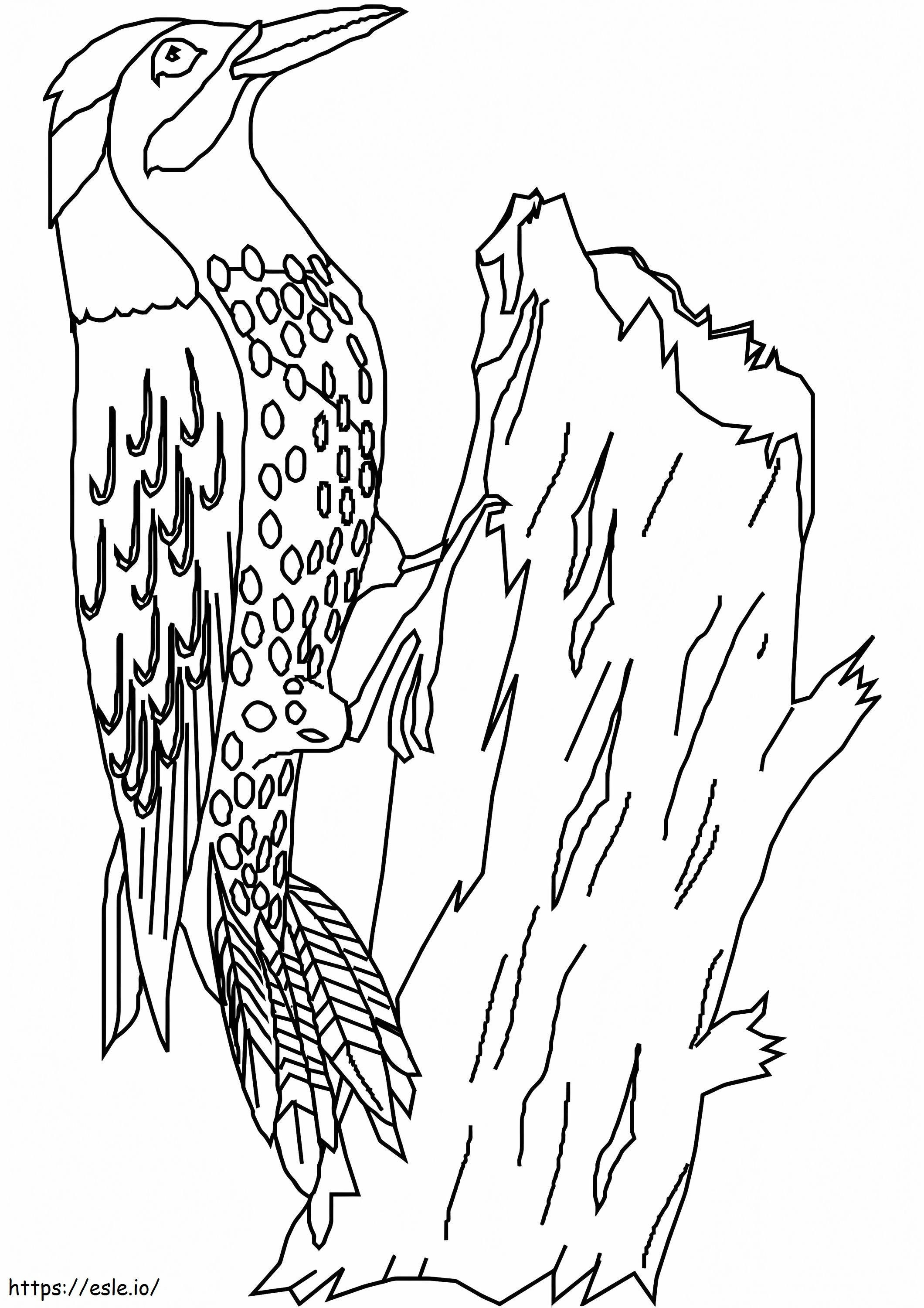 Free Woodpecker coloring page