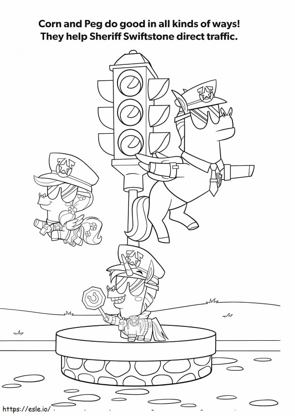 Corn And Peg 2 coloring page