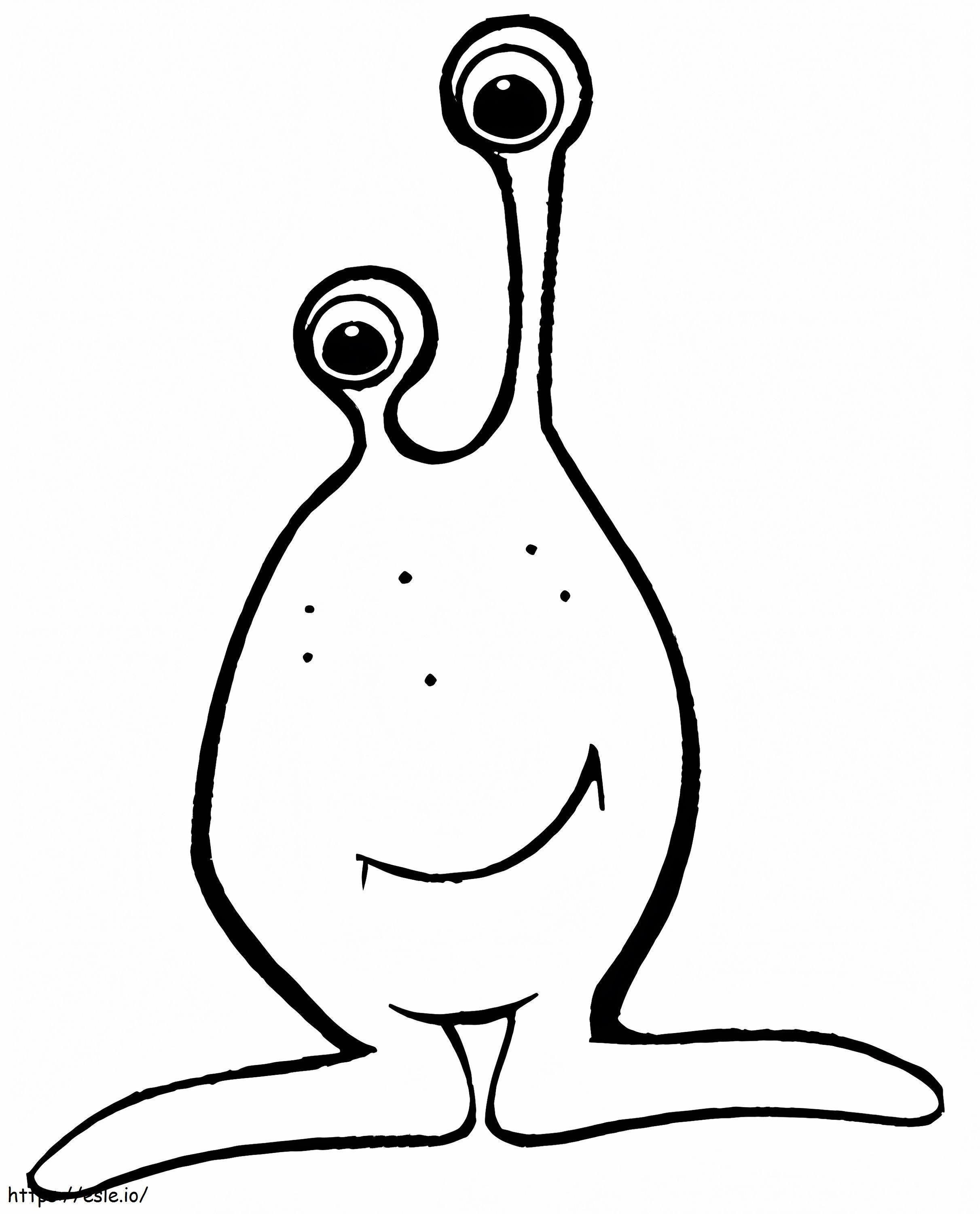 Small Alien coloring page