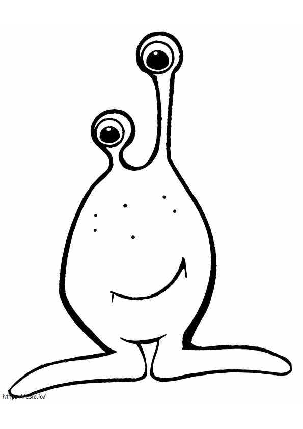 Small Alien coloring page