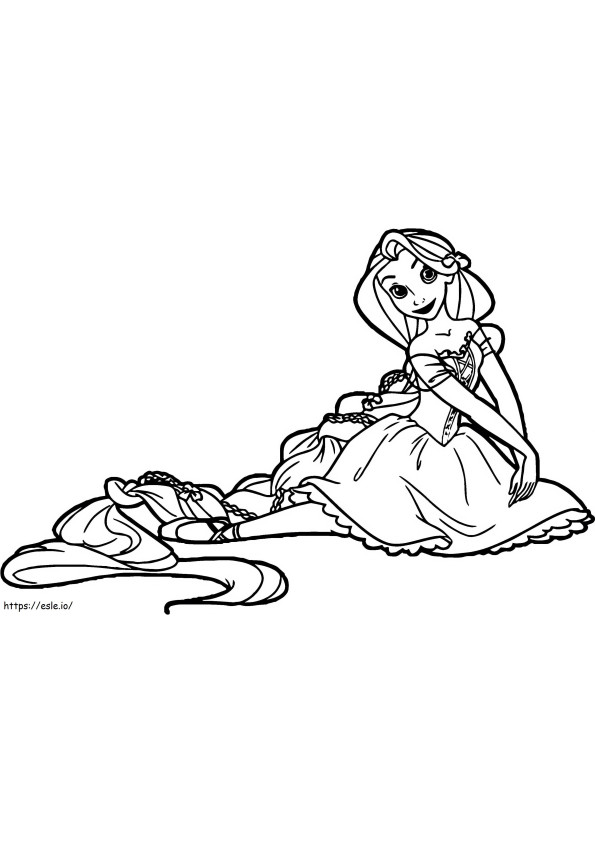 1531539249_Beautiful Rapunzel A4 Scaled coloring page