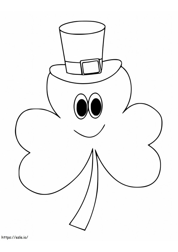 Smiling Clover coloring page