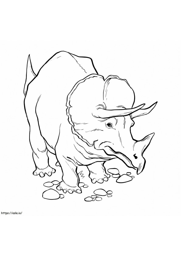 Ilmaisia kuvia Triceratopsista värityskuva