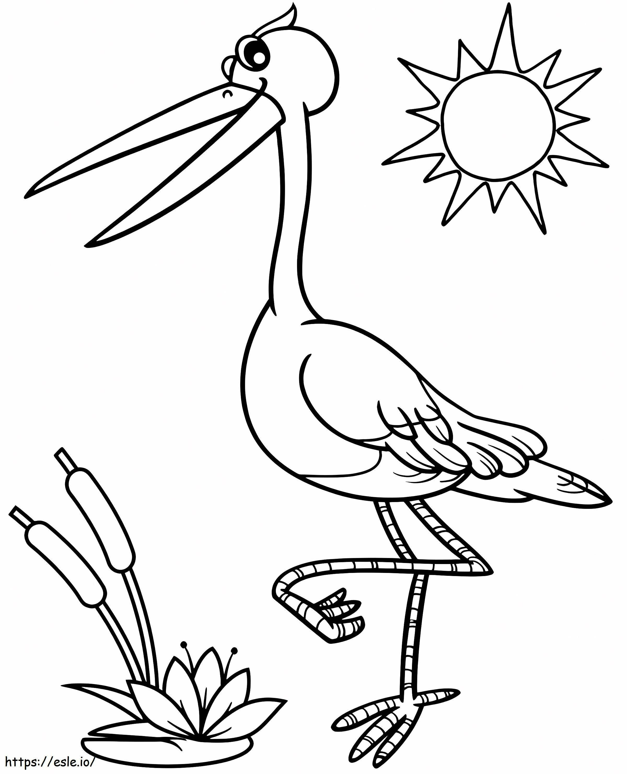 Incredible Stork coloring page