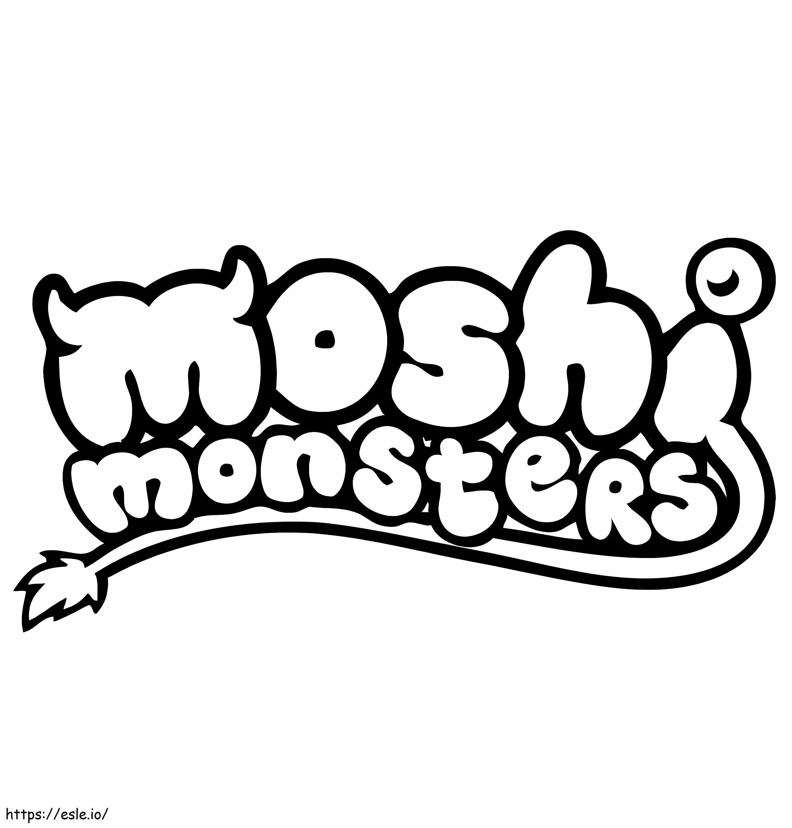 Logotipo Moshi Monstruos para colorear
