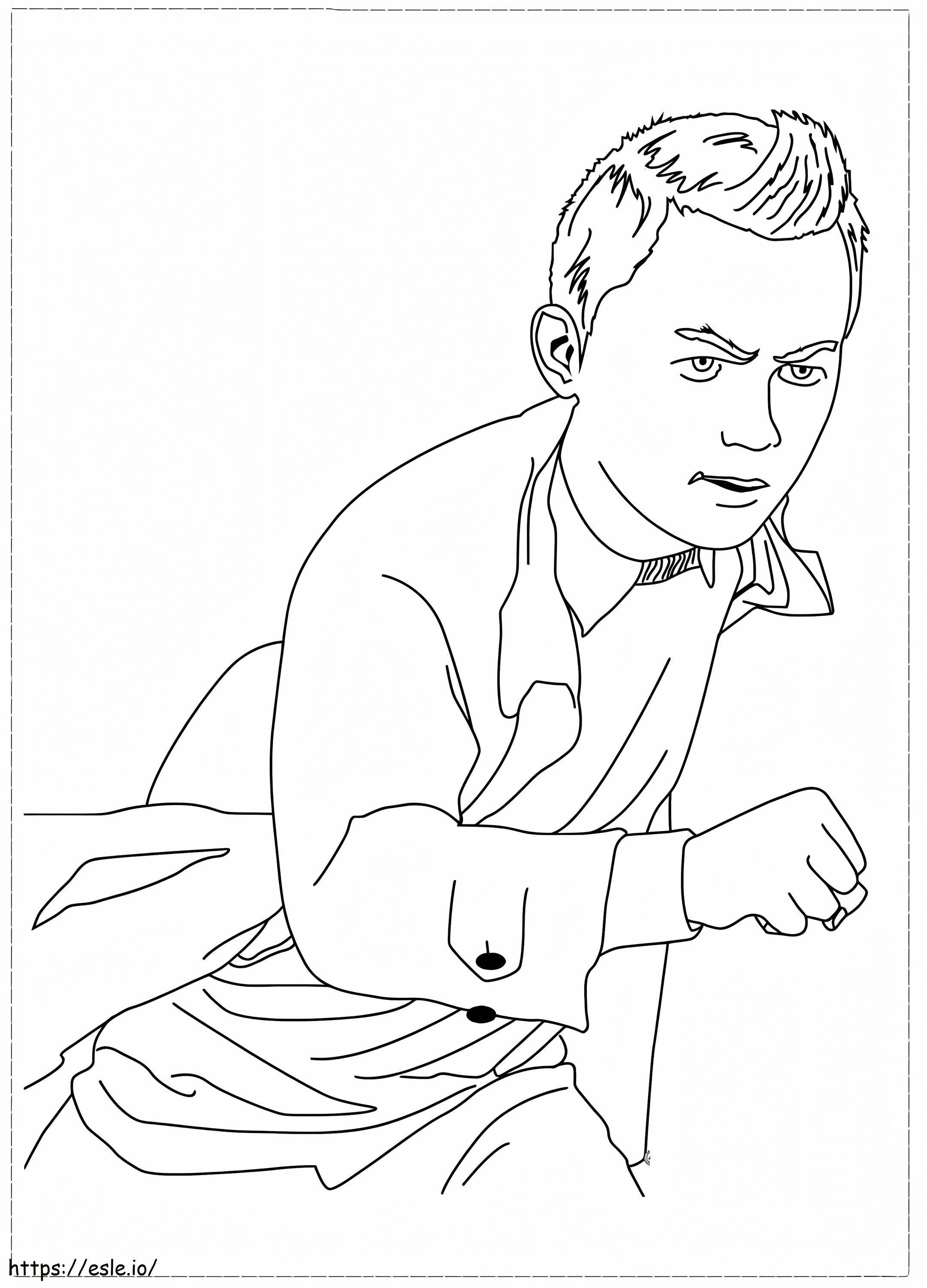 Coloriage Tintin en cours d'exécution à imprimer dessin