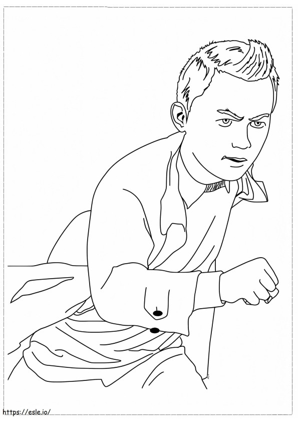 Coloriage Tintin en cours d'exécution à imprimer dessin