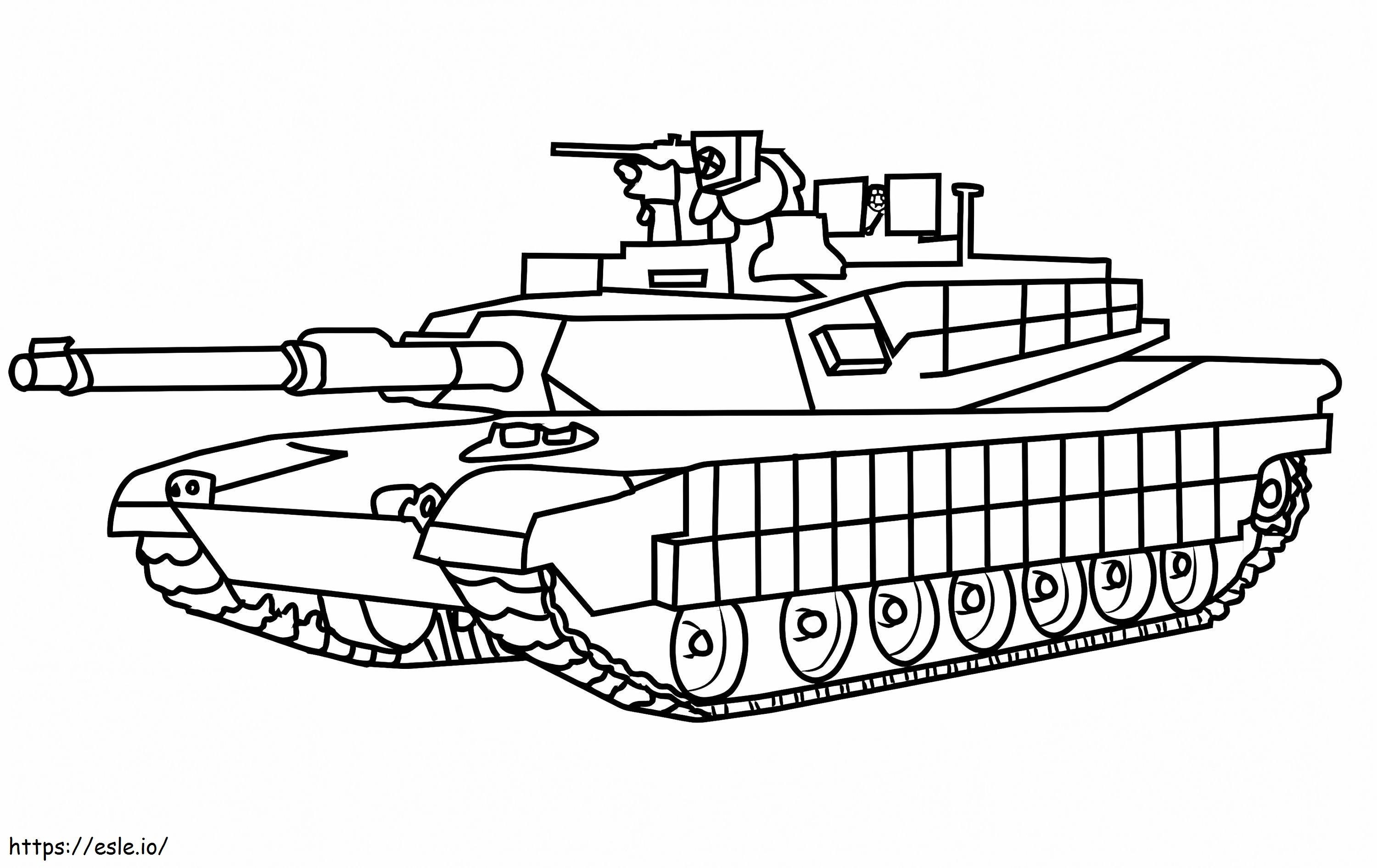 Tank Tentara M1 Abrams Gambar Mewarnai