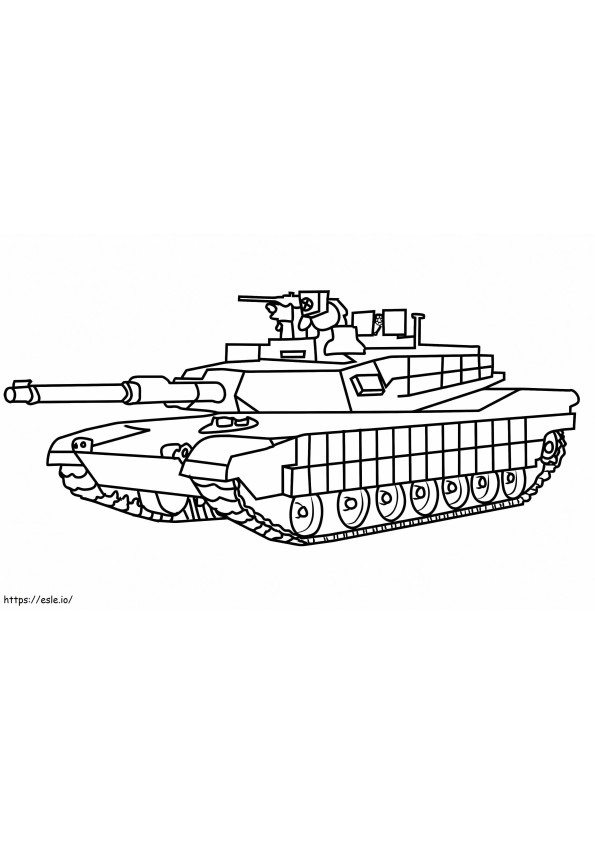Coloriage Char militaire M1 Abrams à imprimer dessin