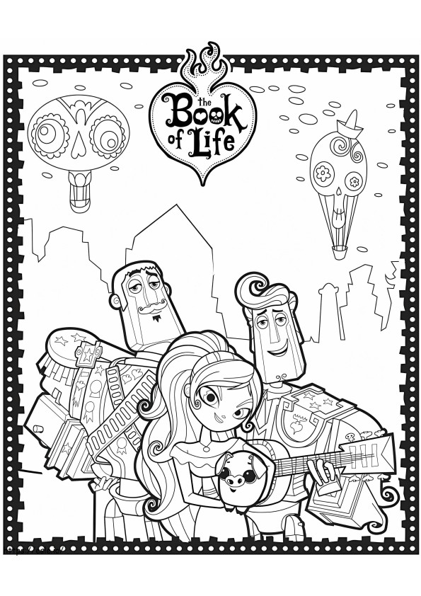 The Book Of Life Characters coloring page