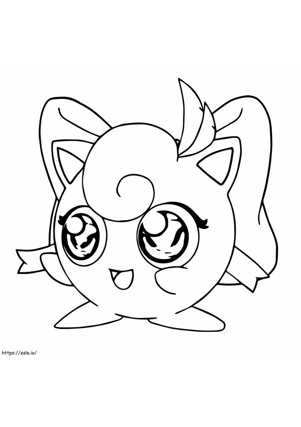Lovely Jigglypuff coloring page